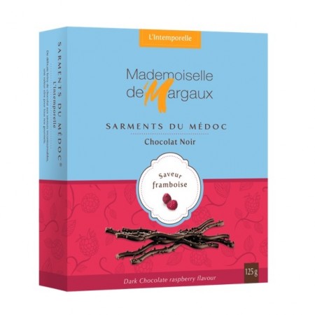 Mademioselle de Margaux - Sarments du Medoc Mørk sjokolade med bringebær, 125g